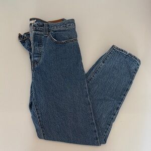 Levi High Rise Wedgie Blue Denim Jeans - 27